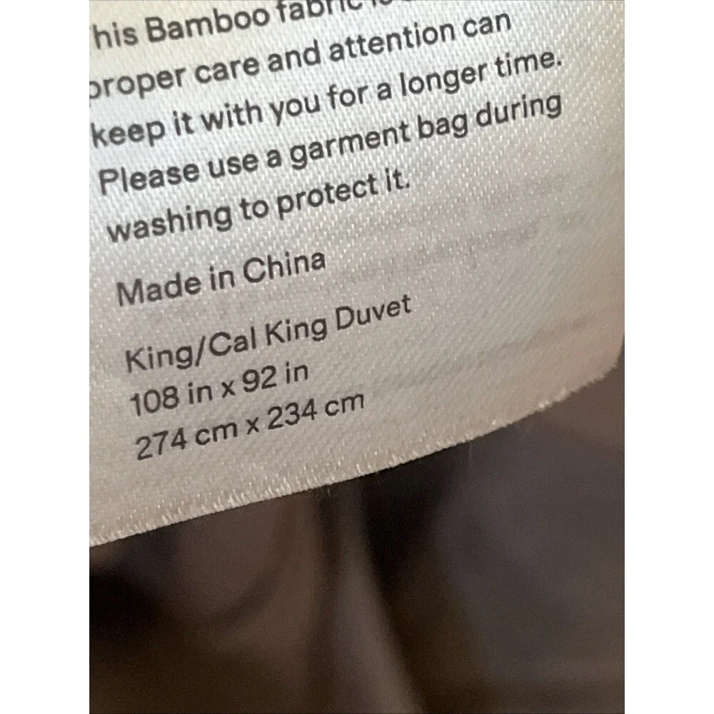 Bamboo Duvet Cover, King/Cal King, Stone